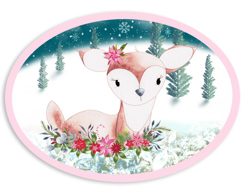 Baby Snow Deer sticker